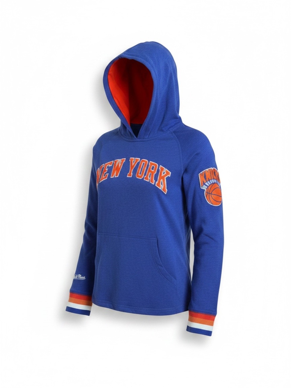 Mitchell & Ness New York Knicks Youth Small 8 Hoodie NBA Blue Pullover Logo